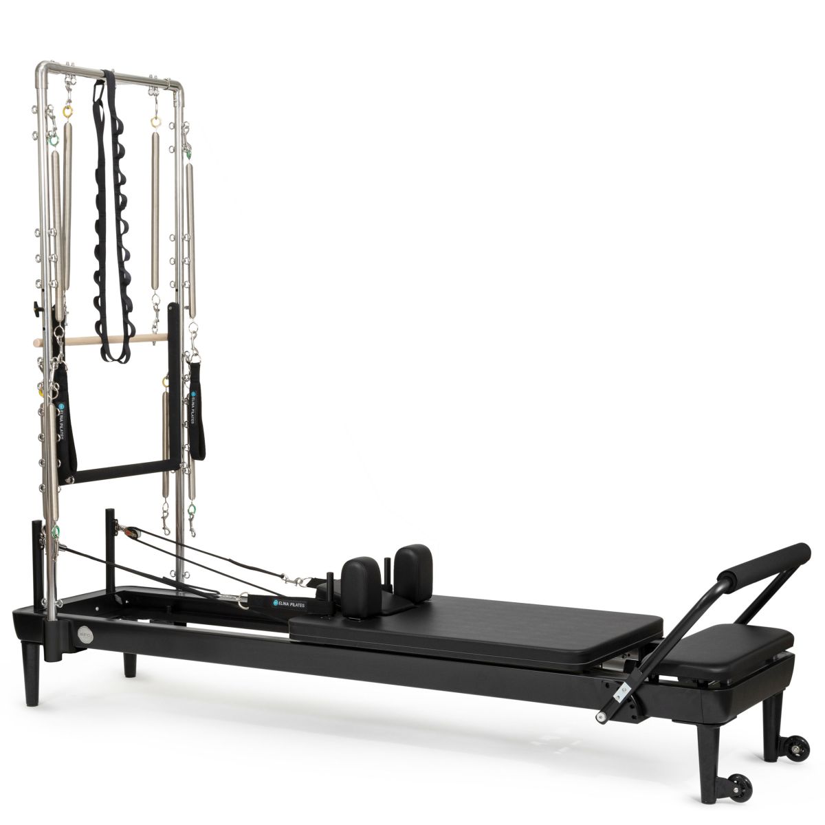 Elina Pilates Nubium Reformer black edition with tower and black upholstery